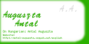 auguszta antal business card